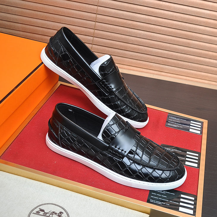 Croc Embossed Casual Loafer NE190136