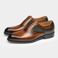 Two Tone Plain Oxford Shoes Lace-Up Formal Dress Shoes Y101151