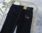 Deep Indigo Horse Embroidery Slim Denim M260709