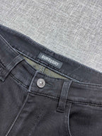Solid Black Tone-on-Tone Embossed Jeans M260719