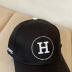 Circle Frame Letter H Embroidery Baseball Cap G103008