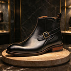 Buckle Chelsea Ankle Boots Elastic Side Dress Boots Y101123