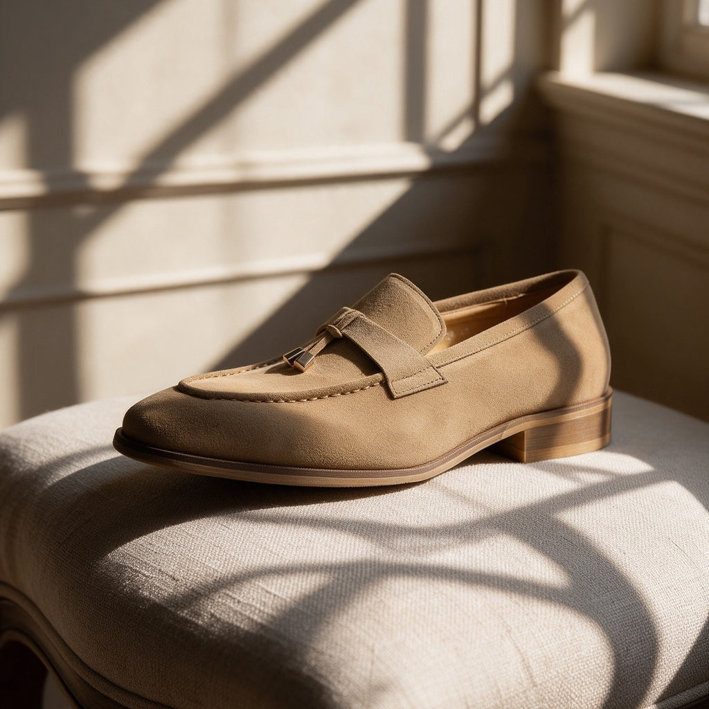 Tassel Loafers Suede Slip-On Dress Loafers Y101125
