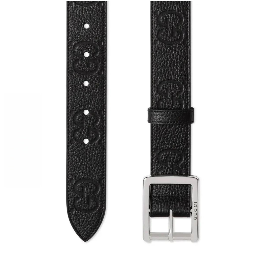 Dual Logo Embossed Pin Buckle Belt E020801