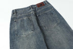 Dark Vintage Blue Wash Embossed Monogram Slim Jeans C261036