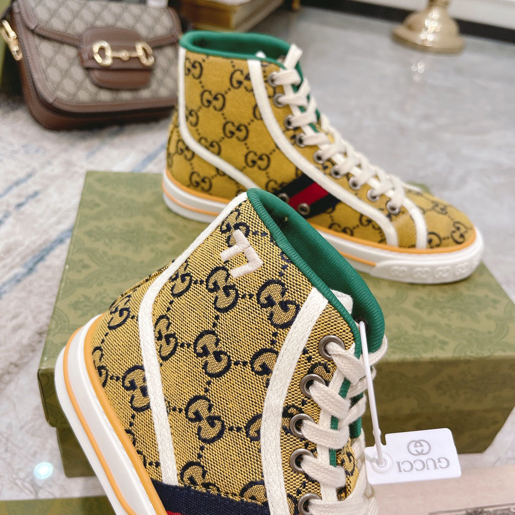 Vintage Pattern Canvas High Top Sneakers S283417