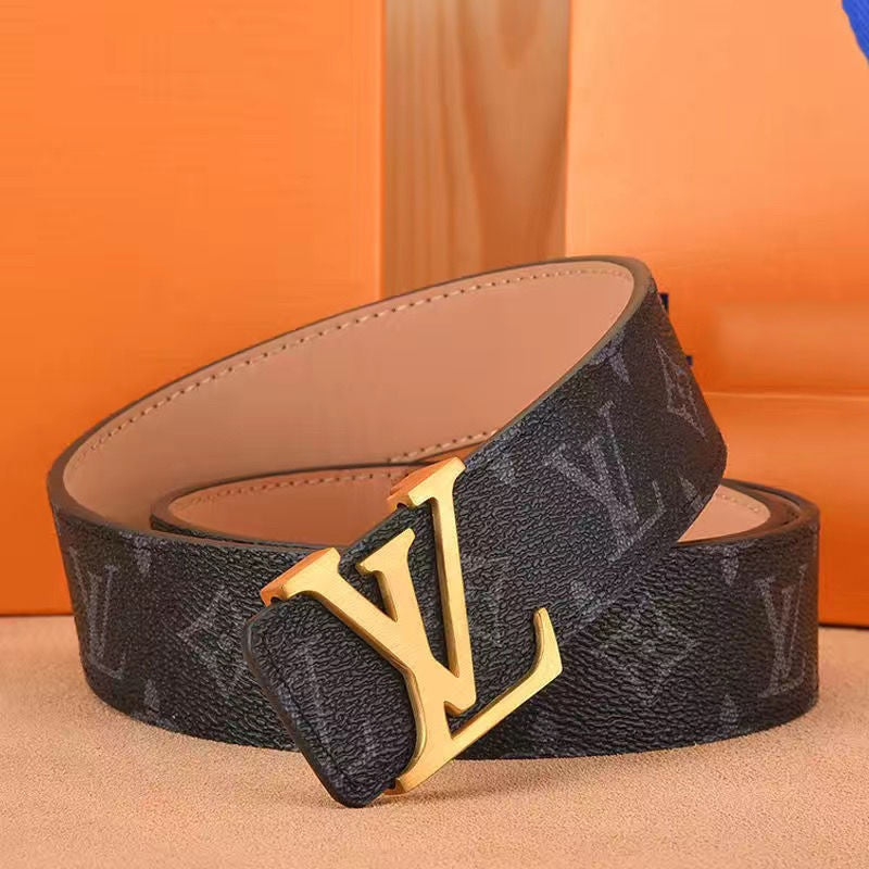 Checkered & Vintage Print Metal Buckle Belt E020802
