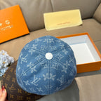 Denim Monogram Print Baseball Cap G103016