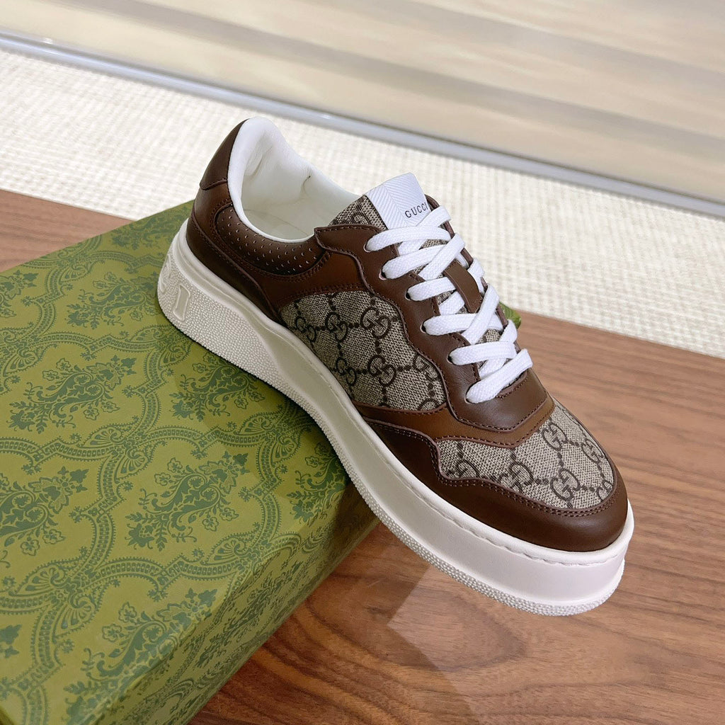 Men's Interlocking G Monogram Patchwork Platform Sneakers JN081101