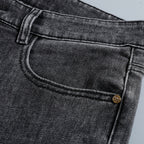 Men's Metal Triangle Logo Straight Fit Denim Jeans NE210204