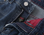 Vintage Embossed Emblem Slim Denim V260822