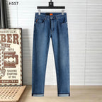 Embroidered Logo Straight Fit Denim Jeans NE210201