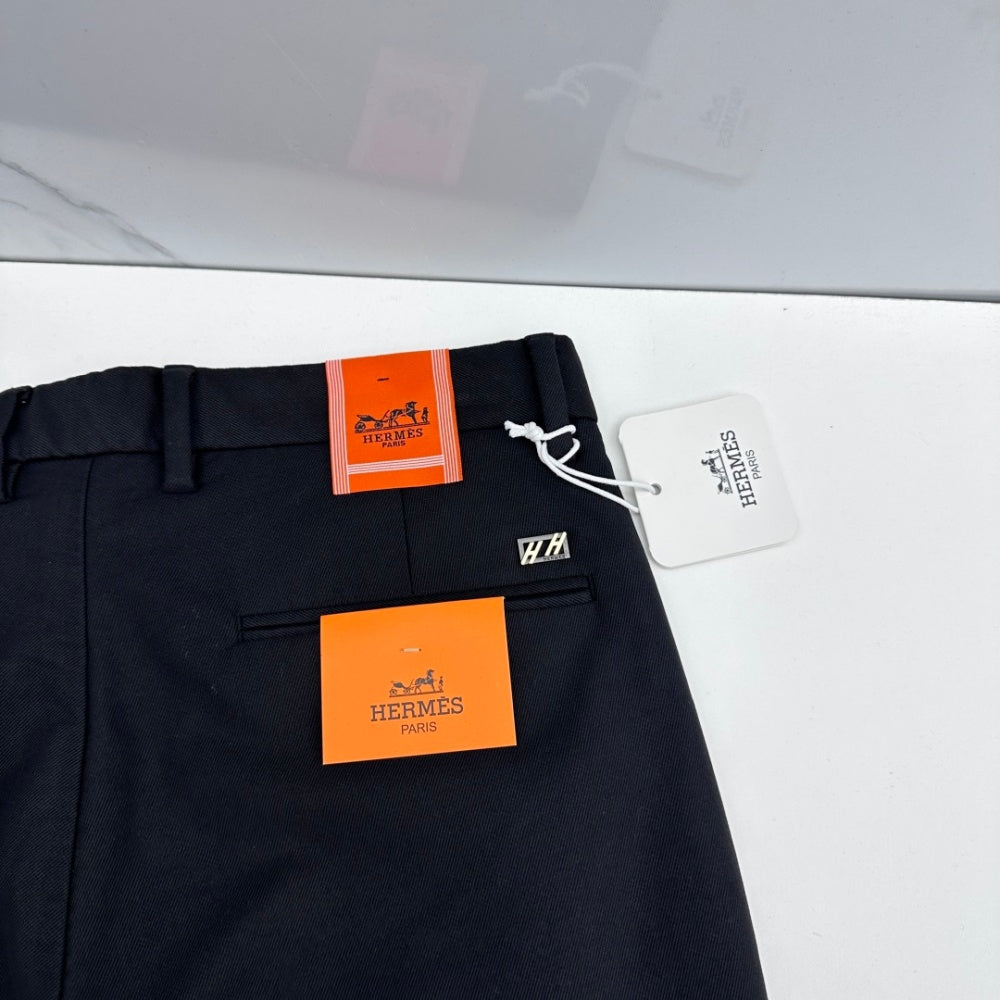 Fine Textured Solid Straight Business Trousers P141007