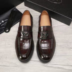 Croc Embossed Slip-On Loafers U310509