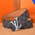 Checkered & Vintage Print Metal Buckle Belt E020802