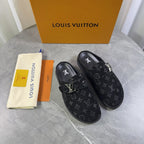 Embossed Strap Buckle Mule Slides S265511