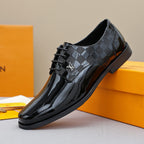 Glossy Check Jacquard Oxford Shoes NE190133