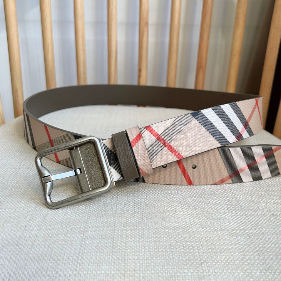 Men's Classic Check Pin Buckle Belt E2081003