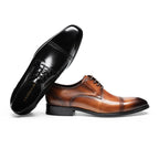 Cap Toe Derby Shoes Lace-Up Business Formal Dress Shoes Y101108