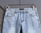 Light Blue Faded Minimal Stitch Logo Slim Denim Jeans M260743