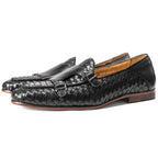 Woven Double Monk Loafers P050523
