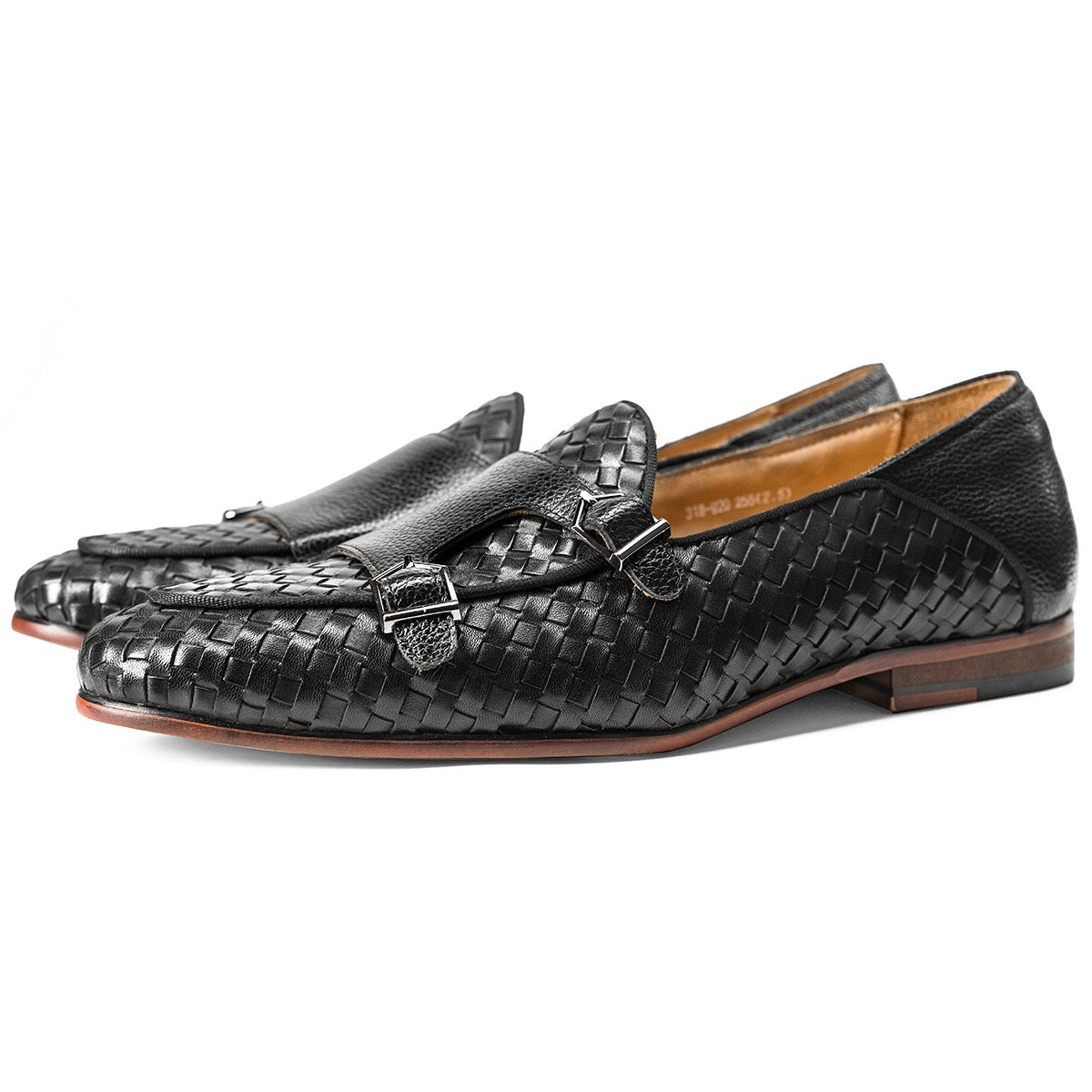 Woven Double Monk Loafers P050523