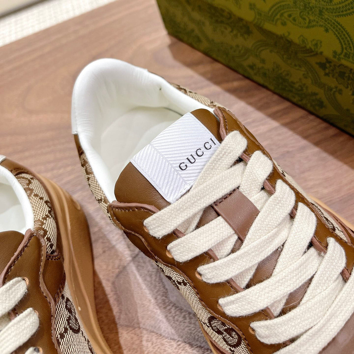 Men's Interlocking G Monogram Patchwork Platform Sneakers JN081101