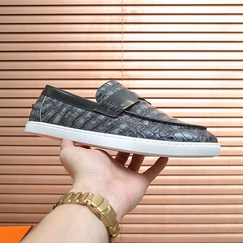 Croc Embossed Casual Loafer NE190136