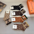 Jacquard Monogram Ankle Socks U310515