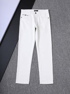 Clean White Denim With Triangle Badge V260831