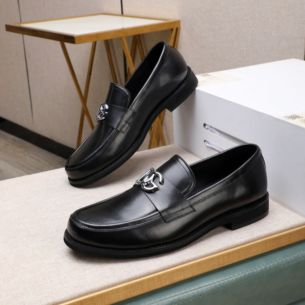Men's Metal Double Ring Buckle Slip-On Loafers NE190139