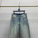 Pale Vintage Fade Orange Logo Jeans E260935