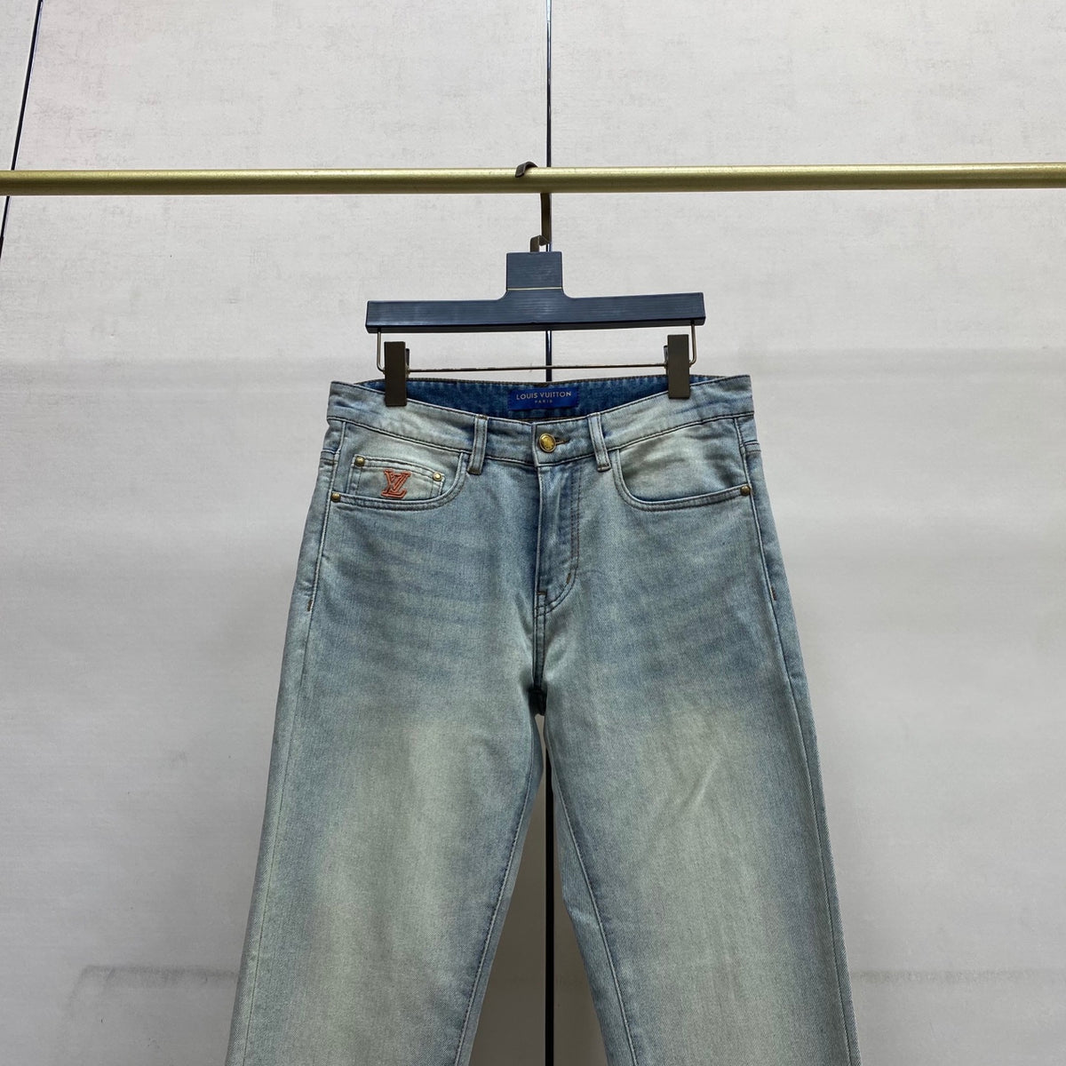 Pale Vintage Fade Orange Logo Jeans E260935