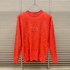 New Round Neck Embossed Jacquard Knit Sweater GN380101