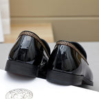 Men's Patent Medusa Metal Head Slip-On Loafers NE190144