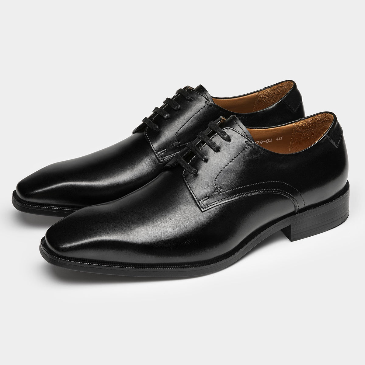 Plain Toe Derby Shoes Lace-Up Business Dress Shoes Y101158