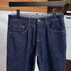 Raw Dark Indigo Mens Metal Badge Pocket Denim Trousers R260521