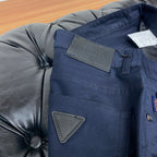Triangle Leather Patch Back Pocket Trousers L260629