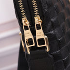 Grid Embossed Vertical Crossbody Shoulder Bag B101012