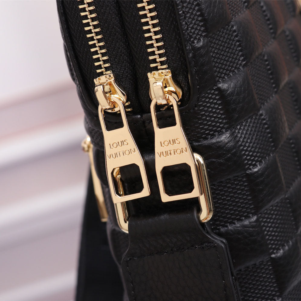 Grid Embossed Vertical Crossbody Shoulder Bag B101012