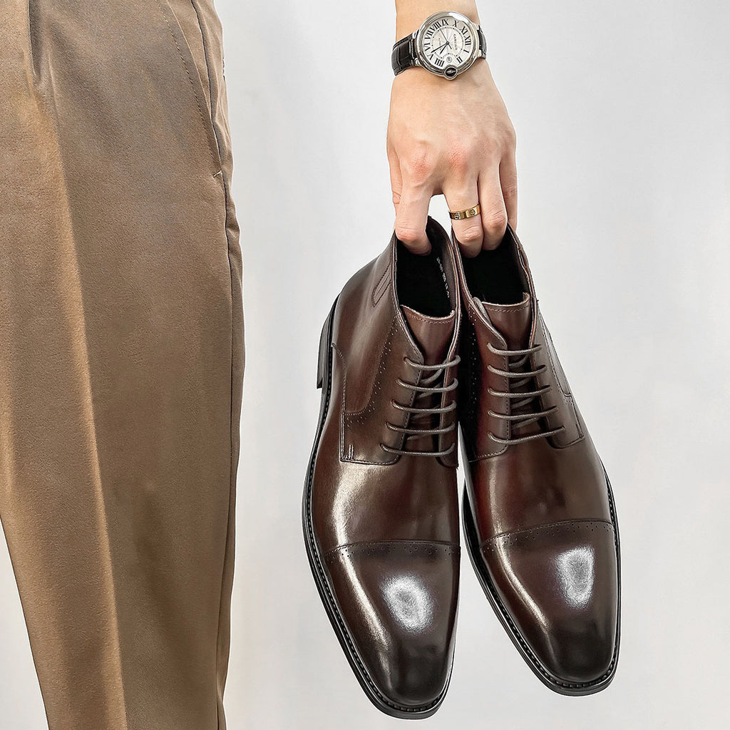 Men's Cap Toe Lace-up Chukka Dress Boots P050513