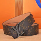 Checkered & Vintage Print Metal Buckle Belt E020802