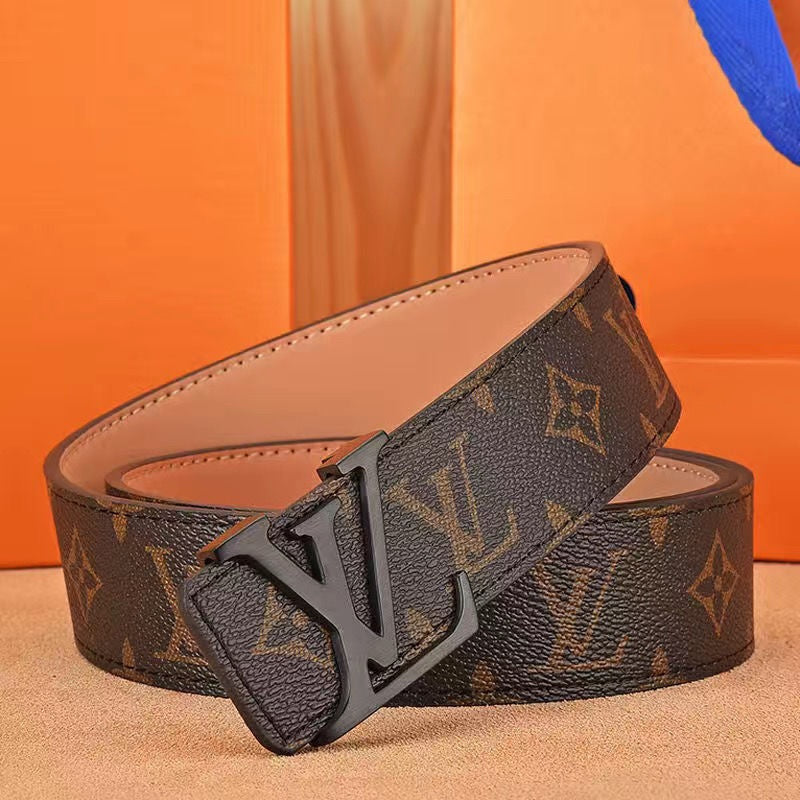 Checkered & Vintage Print Metal Buckle Belt E020802