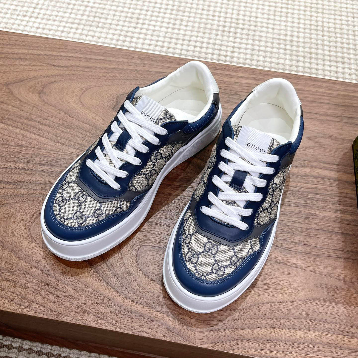 Men's Interlocking G Monogram Patchwork Platform Sneakers JN081101