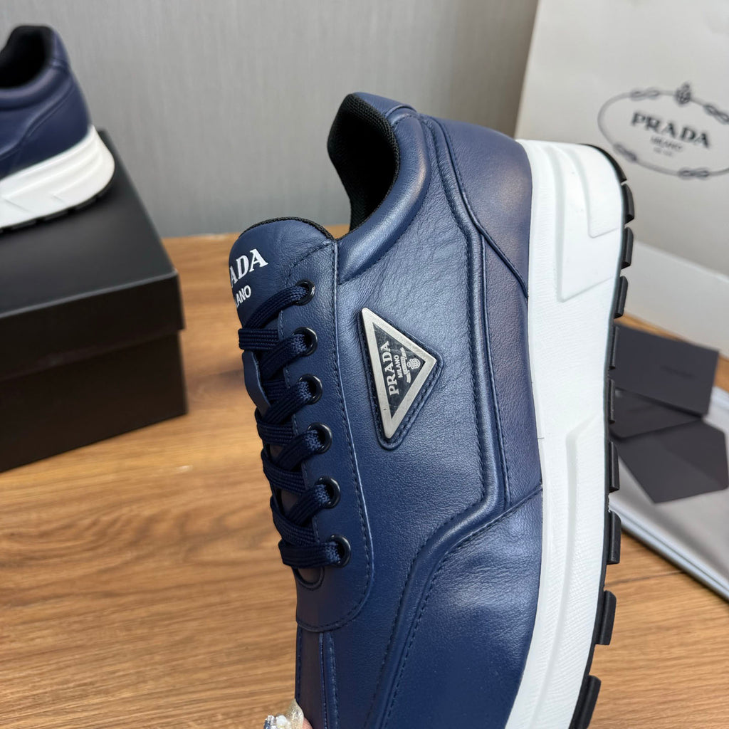 Calfskin Triangle Badge Lace-Up Sneaker S283439