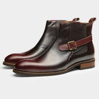 Buckle Chelsea Ankle Boots Elastic Side Dress Boots Y101123