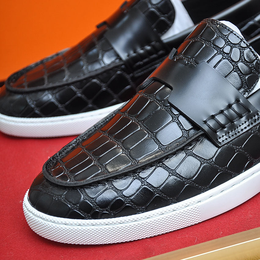 Croc Embossed Casual Loafer NE190136