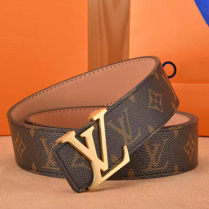 Checkered & Vintage Print Metal Buckle Belt E020802