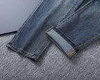 Large Printed Motif Pocket Slim Fit Denim V260828