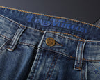 Large Printed Motif Pocket Slim Fit Denim V260828